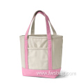 Cotton Canvas Tote Bag With Outside shopping bag